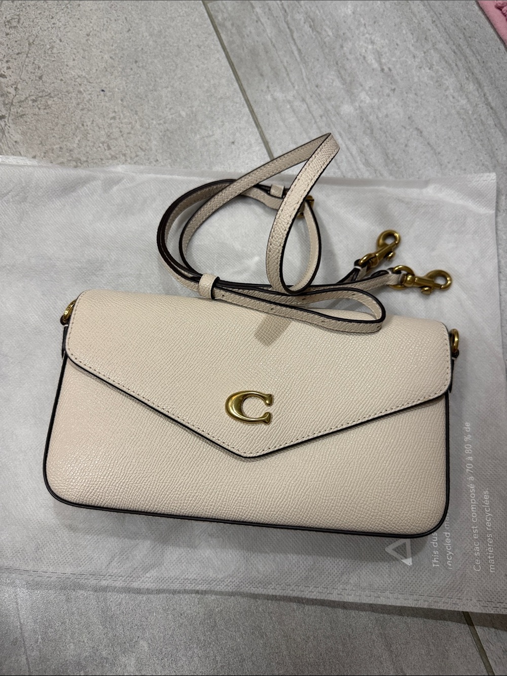 Coach chalk Crossbody Bag with Gold Hardware